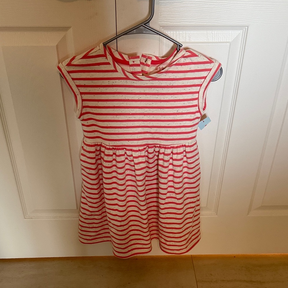 Cat & Jack Pink and White Striped Dress